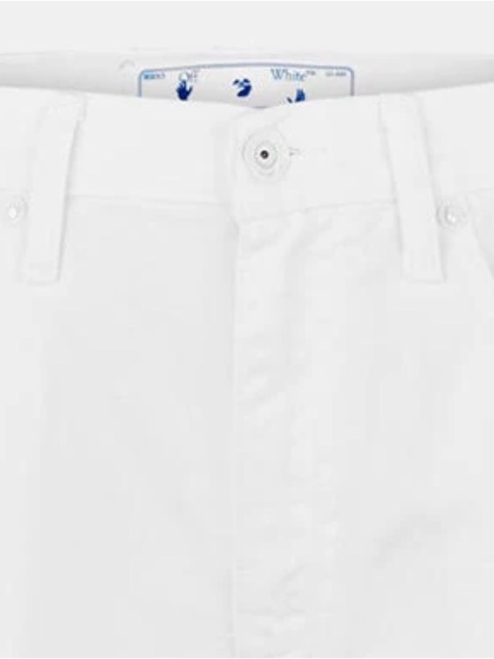 Off-White white denim mini skirt size XS